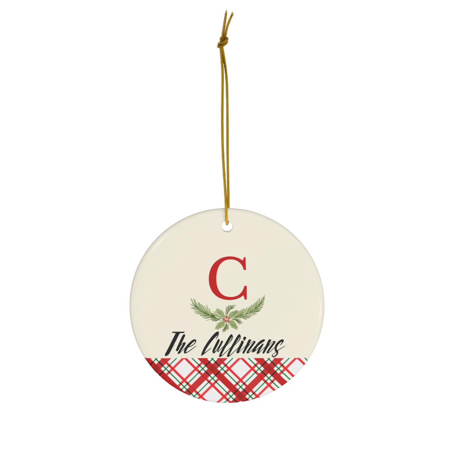 Personalized Ceramic Ornament, round