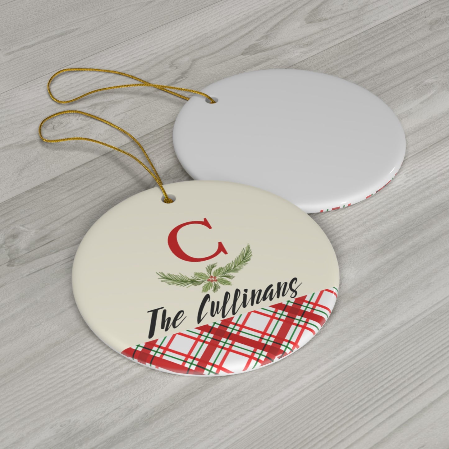 Personalized Ceramic Ornament, round