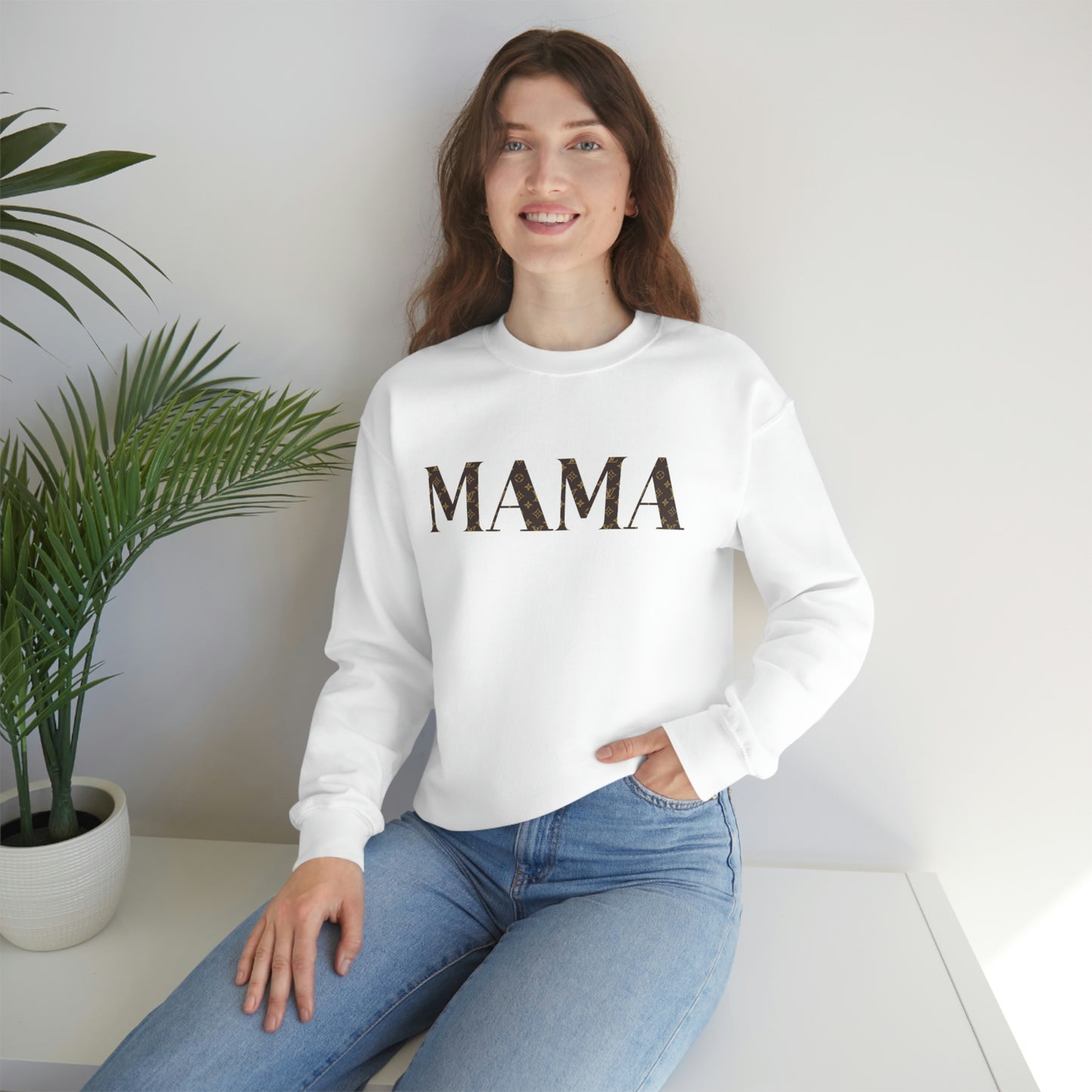 "MAMA" PRINTED Crewneck Sweatshirt