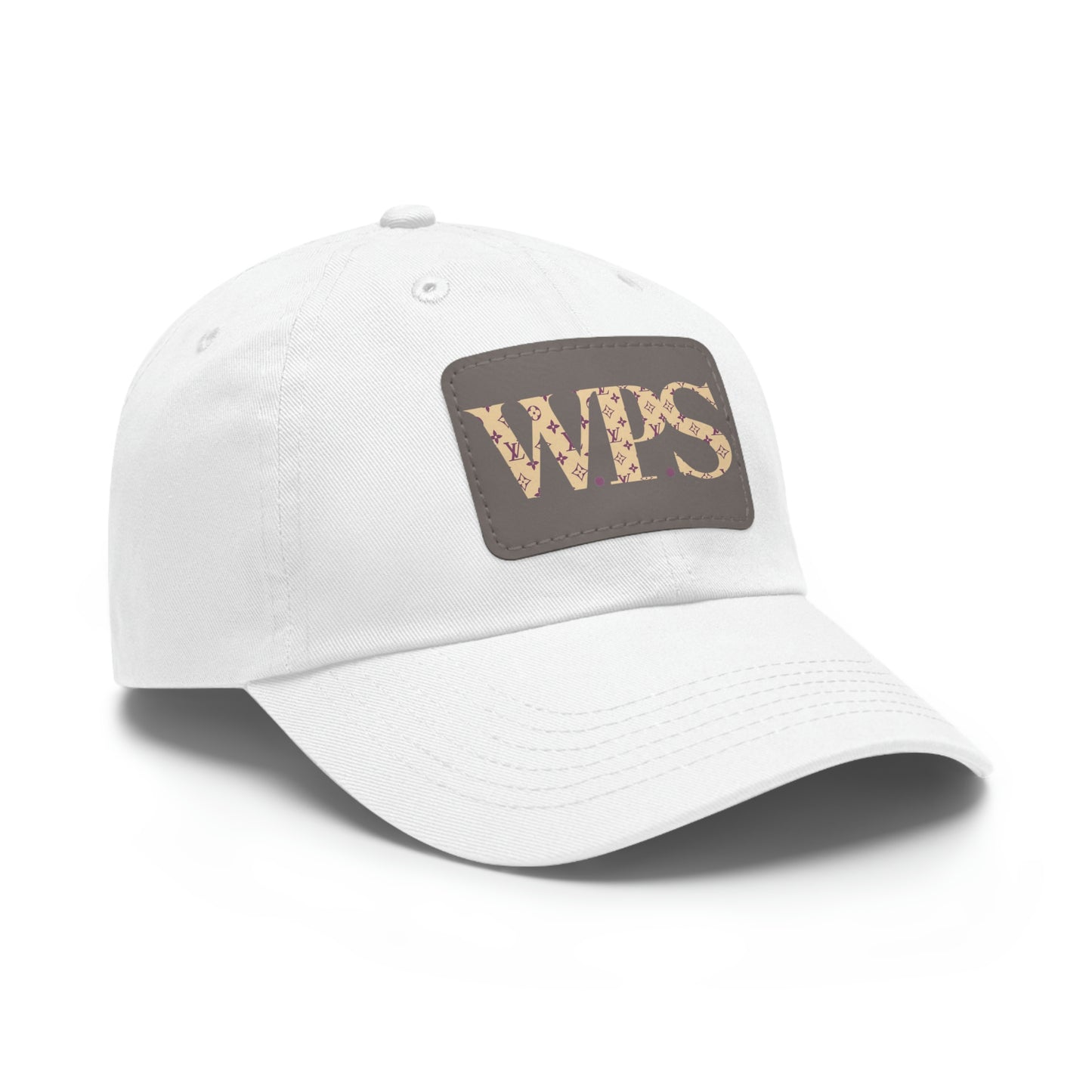 "W.P.S" PRINTED Dad Hat with Leather Patch