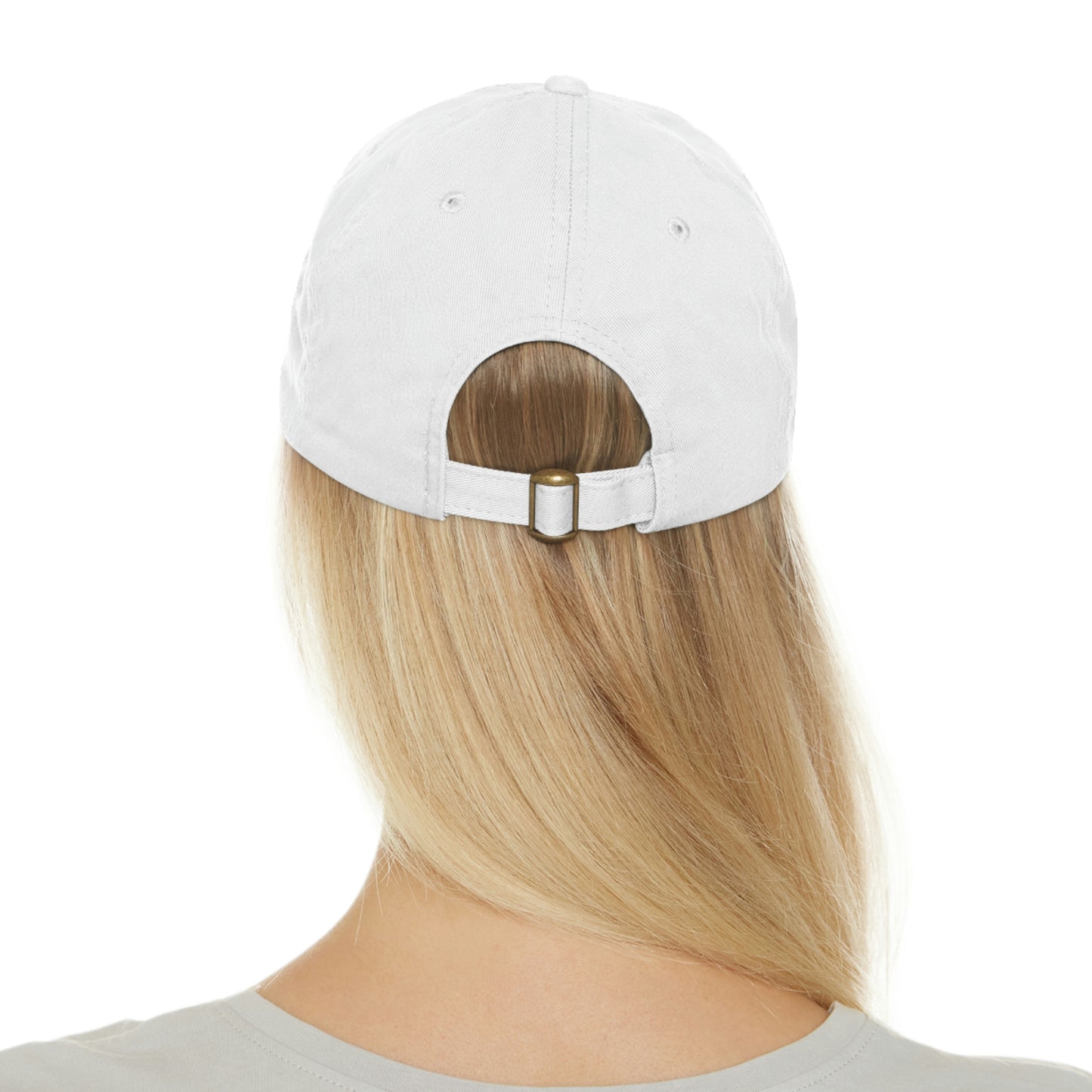 "W.P.S" PRINTED Dad Hat with Leather Patch